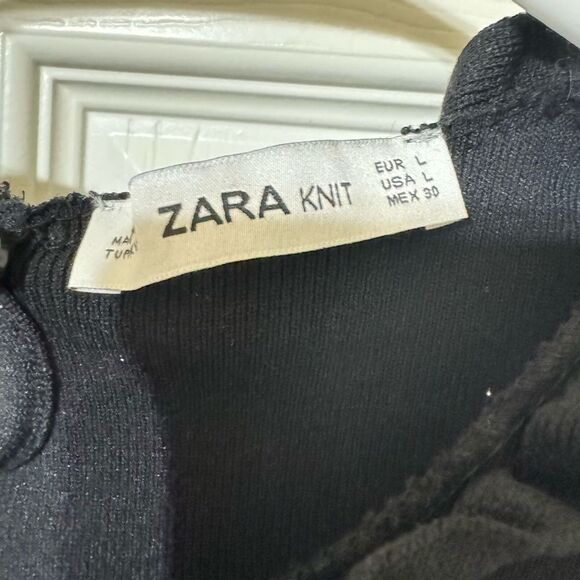 NWOT Women’s Zara knit cropped top-L - Picture 3 of 4